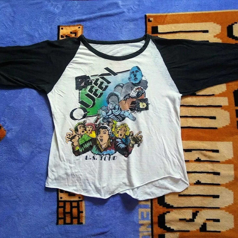 Vintage Rare 1970s Queen Band U.S Tour News Of The World Frank The Robot T-shirt