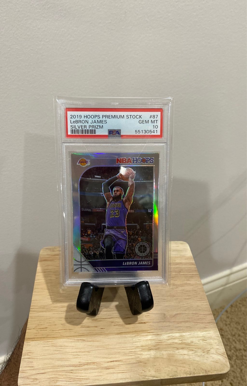2019-2020 Hoops PSA 10 Lebron James Silver Prizm