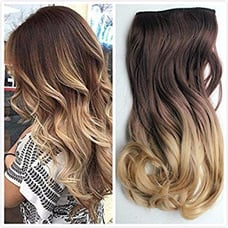 Ombre Blonde One Piece Full Head Clip In