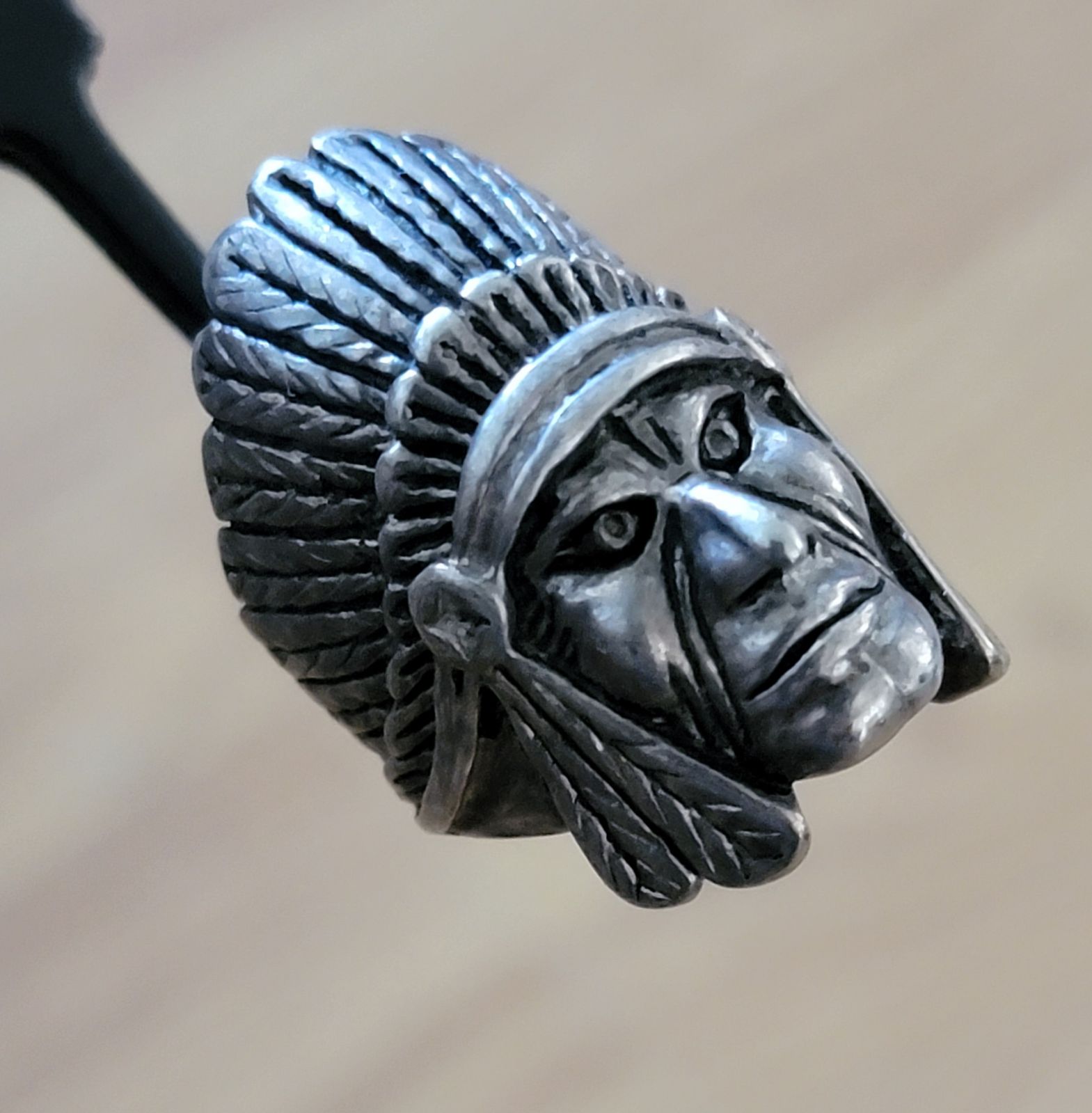 Vintage 1985 G&S Indian Chief Biker store Ring