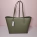 NWT Coach CR111 Leather City Tote Shoulder Bag in Military Green