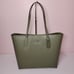 NWT Coach CR111 Leather City Tote Shoulder Bag in Military Green