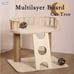 Wooden Double Layer Cat House Cat Tower Multifunctional Cat House