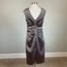 Betsy & Adam Women's Cocktail Dress Size 6 Purple Satin Sleeveless Midi Sheath