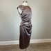Betsy & Adam Women's Cocktail Dress Size 6 Purple Satin Sleeveless Midi Sheath