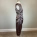 Betsy & Adam Women's Cocktail Dress Size 6 Purple Satin Sleeveless Midi Sheath