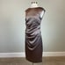 Betsy & Adam Women's Cocktail Dress Size 6 Purple Satin Sleeveless Midi Sheath