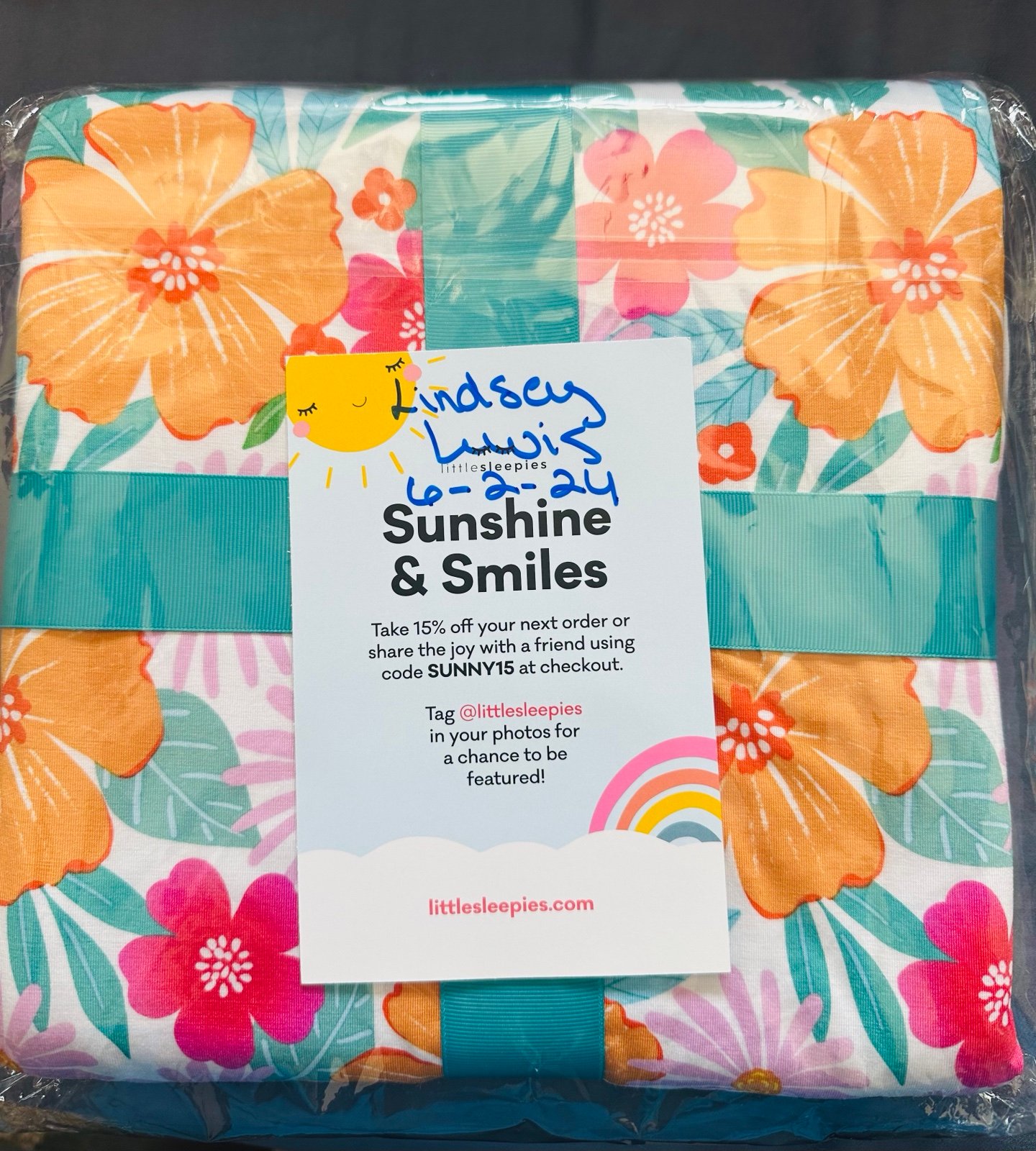 Little Sleepies Beachy Blooms Cloud Blanket