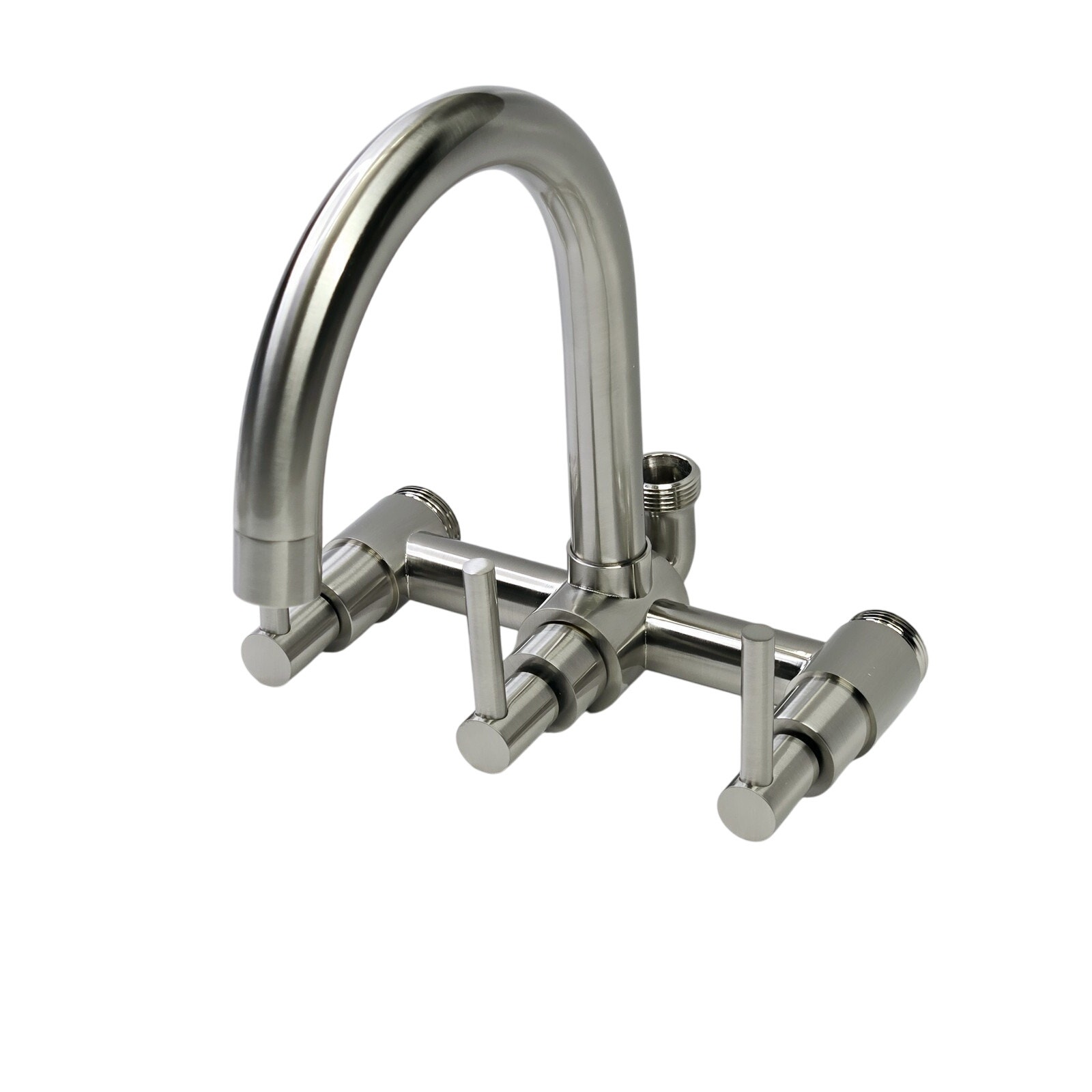 Signature Hardware 379108 Sebastian Wall Mounted Tub Filler Hand Shower - Nickel