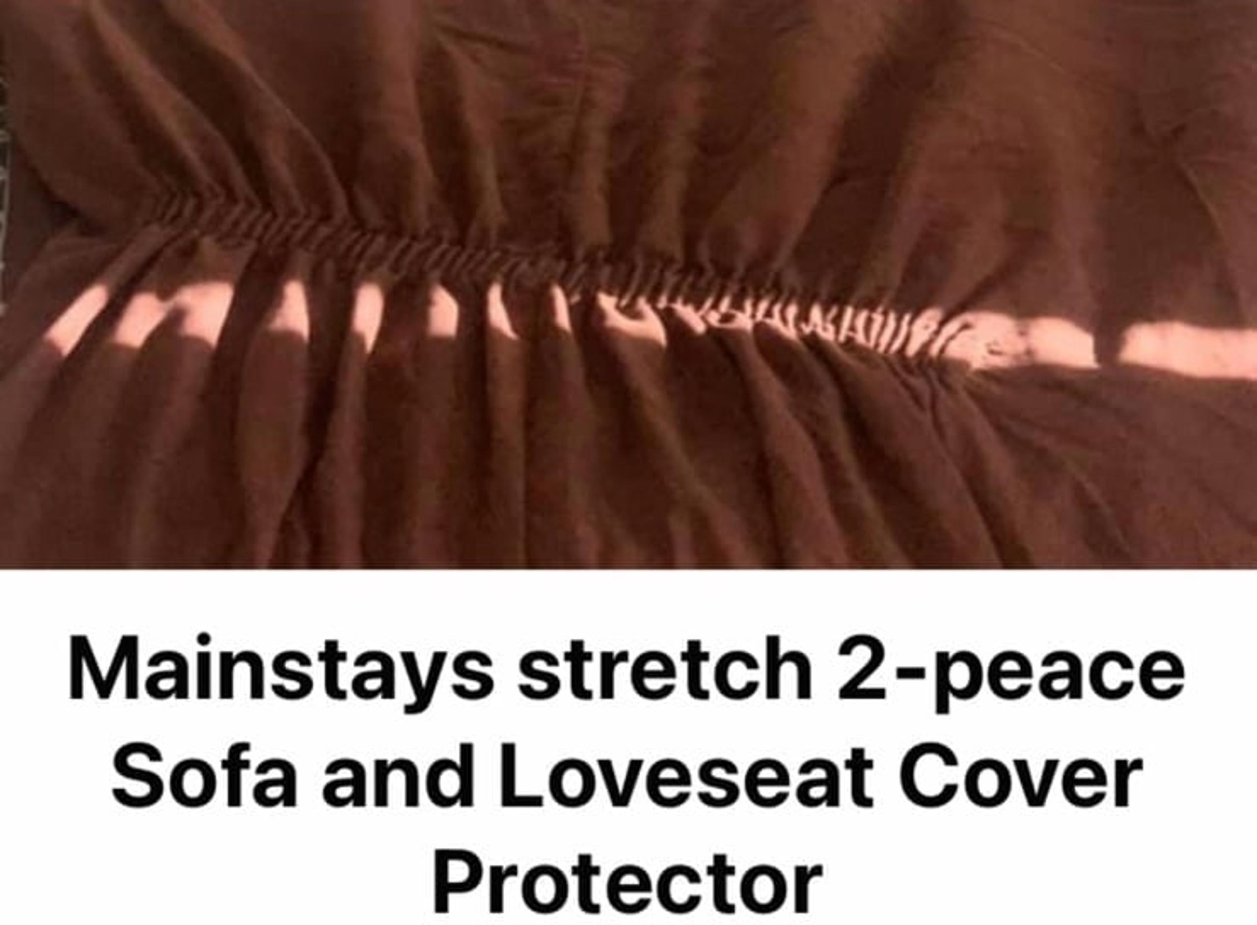 Mainstays Pixel Elastic Corners 2-piece Sofa and Loveseat Cover Protector