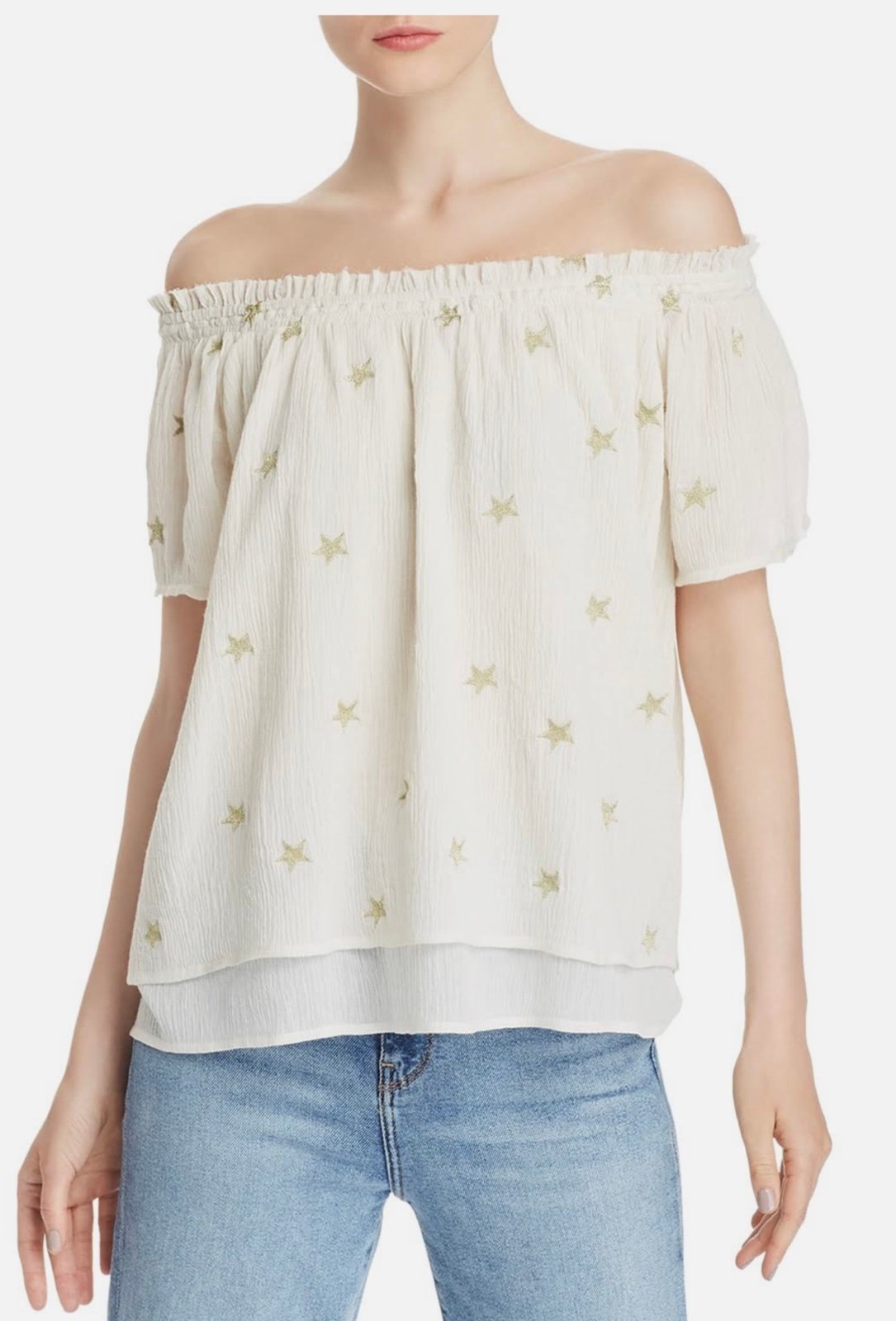 Generation Love Top & Skirt Beige with Stars Size L Set Sold together100% Cotton