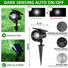 CONERIFE Solar Outdoor Lights, Solar Spot Lights Outdoor Garden IP65 Waterproof