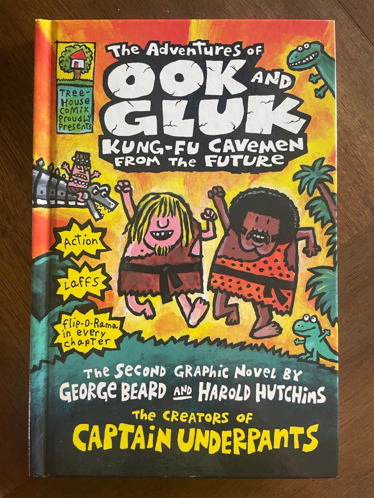 Captain Underpants Series: The Adventures of Ook and Gluk Banned Book Hardcover