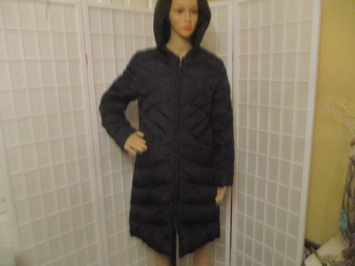 Larry Levine vintage long hooded puffer Coat