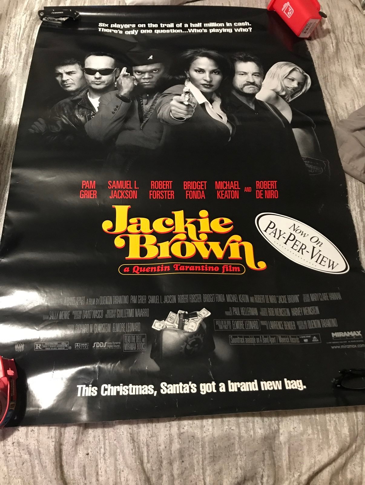Original 1997 one sheet Jackie Brown Movie Poster Rare