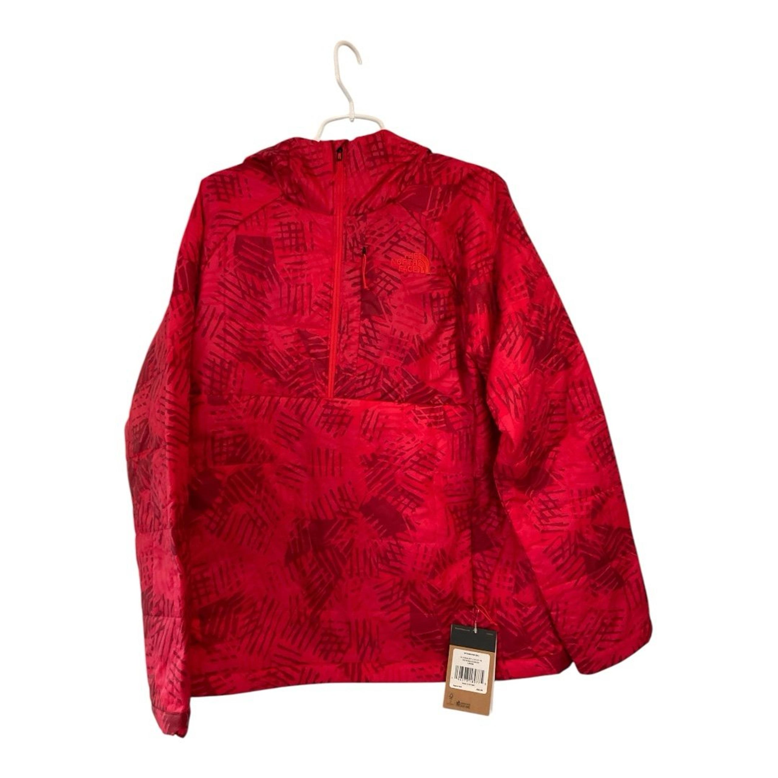 The North Face Mens Sz L Circaloft PO Red Pullover 1/4 Zip Hoodie Jacket NWT