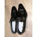 GUCCI Authentic Black Gucci 114416 GG Leather Moccasi Lifford Loafers size 12
