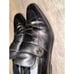 GUCCI Authentic Black Gucci 114416 GG Leather Moccasi Lifford Loafers size 12