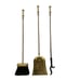 American 4 Piece Set Brass Fireplace Tools Stand with Campfire Decor Mid Century