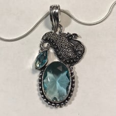 Blue Topaz 925 Sterling Silver Necklace