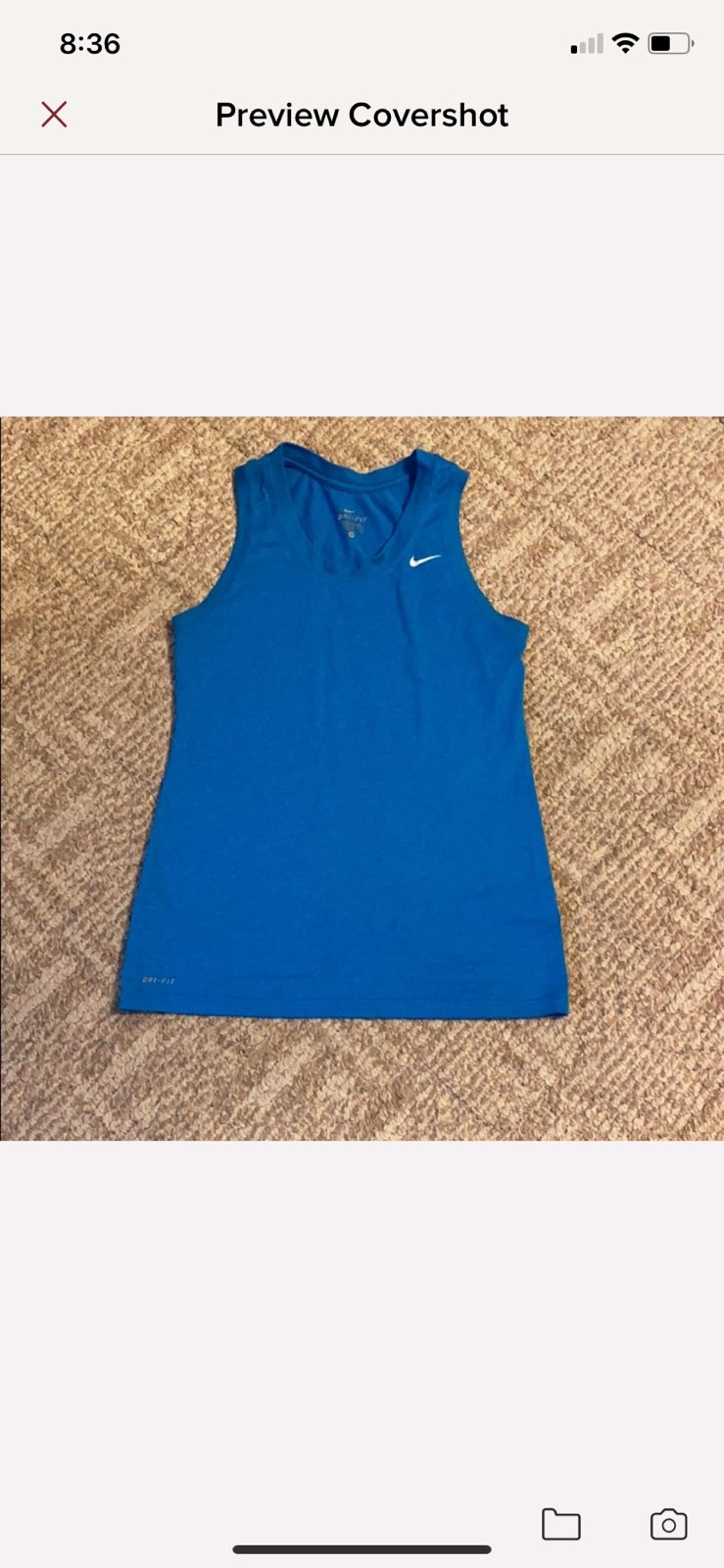 Blue dri fit active workout tank si - Nike