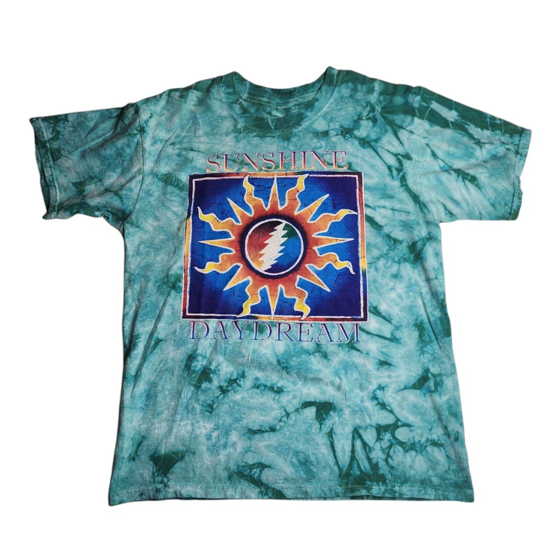 Vintage Grateful Dead Sunshine Daydream Sun Tie Dye Shirt Green Size Large