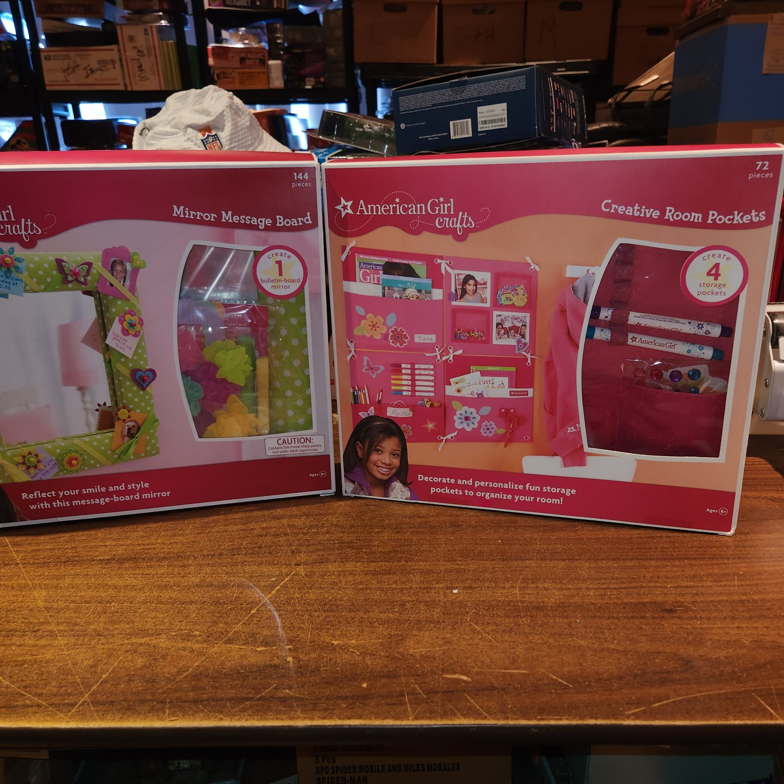 NEW AMERICAN GIRL CRAFTS LOT OF 2, MIRROR MESSAGE BOARD & ROOM POCKETS