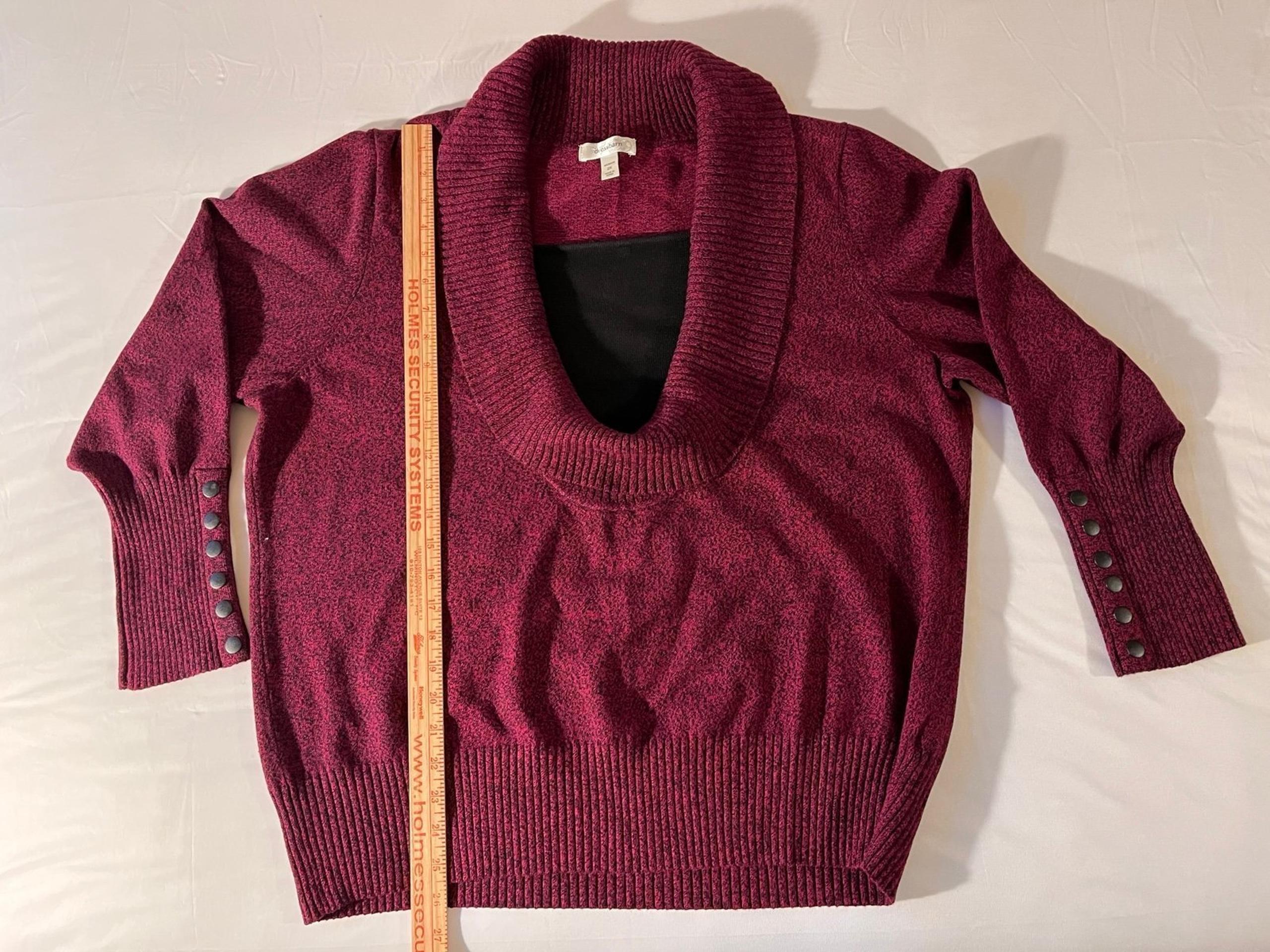 NWOT 2X Dress Barn magenta cowl neck sweater. Gorgeous.  Dress up or down.