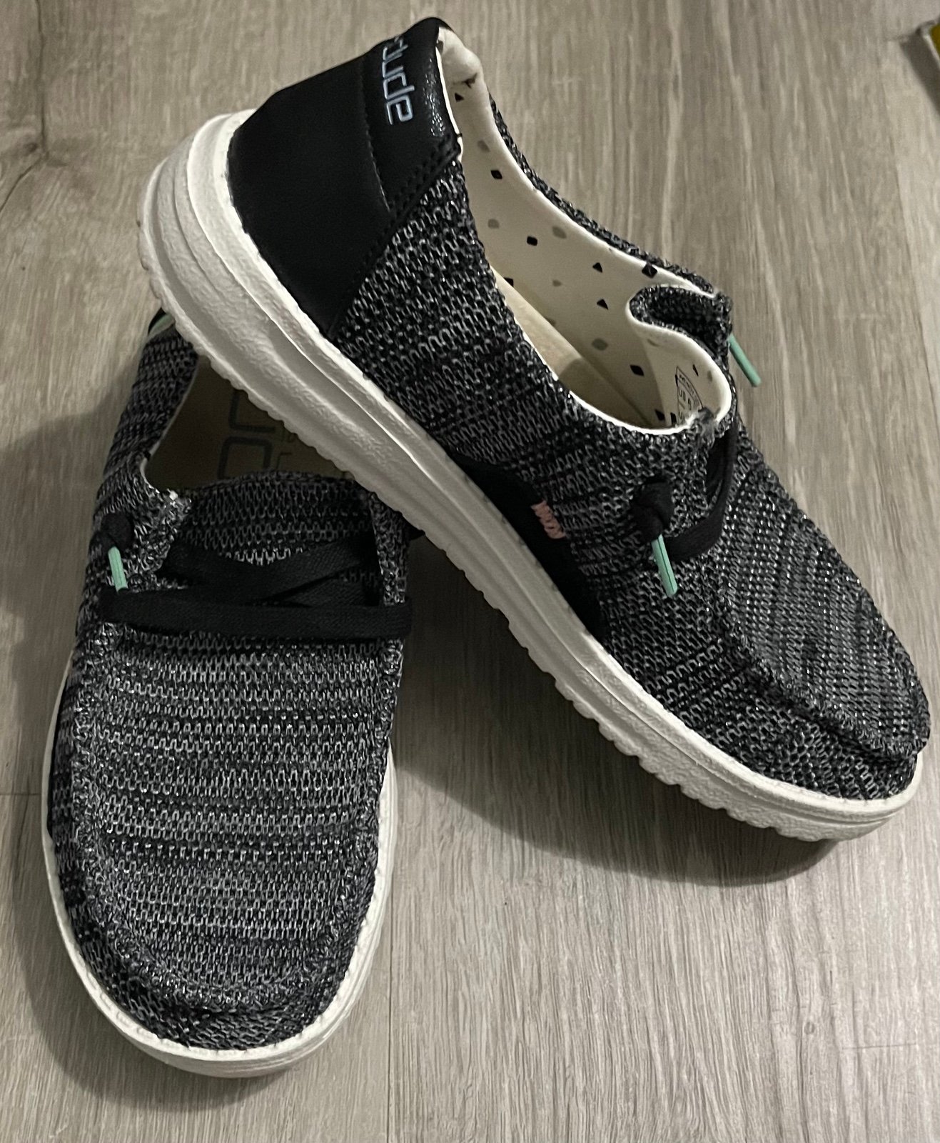 Women’s Size 6 Sparkling Black Hey Dude Shoes