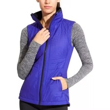 Athleta Sprinter Full Zip Up Quilted Puffer Thermal Vest Indigo Size Small