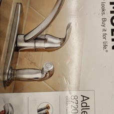 Moen Alder 87203 chrome kitchen faucet with remote sprayer