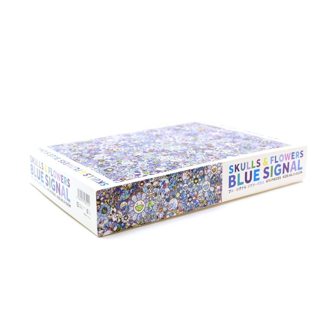 Takashi Murakami Jigsaw Puzzle SKULLS FLOWERS BLUE SIGNAL