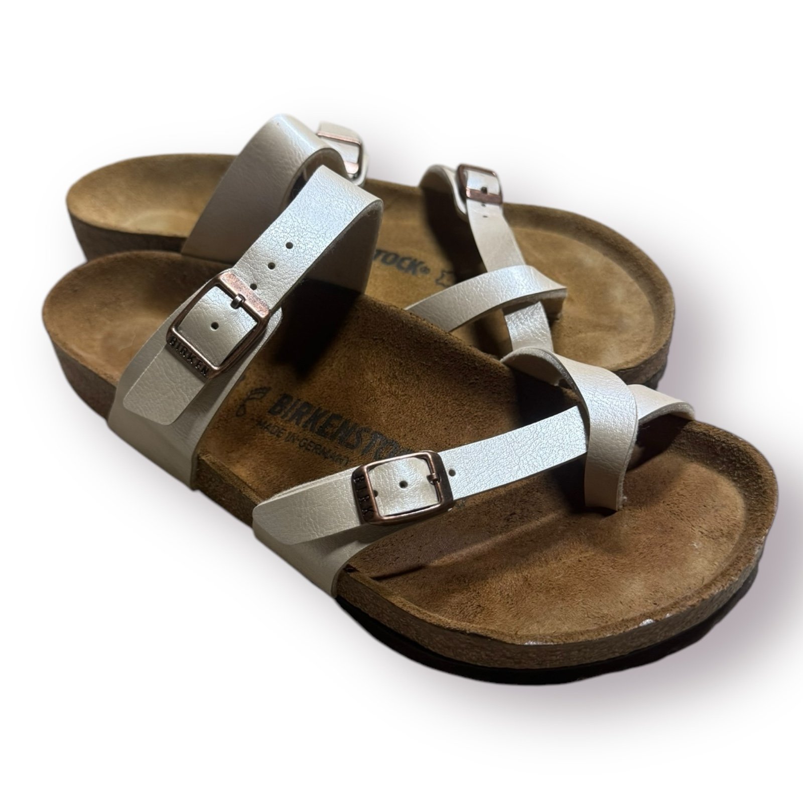 Birkenstock Mayari Birko-Flor Size Graceful Pearl White Size 7