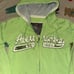 Rare Vintage Y2K Abercrombie & Fitch Distressed Pastel Green Full Zip Sweatshirt