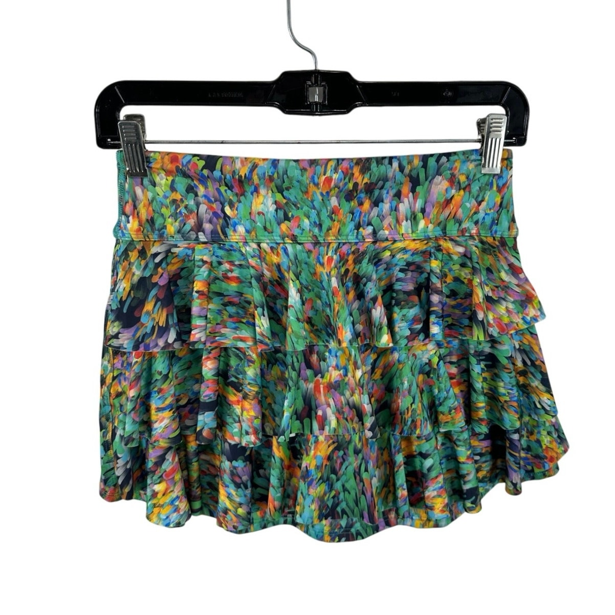 Dona Jo Athletic Skort Size Small Paint Brush Strokes Art To Wear Artsy Athletic