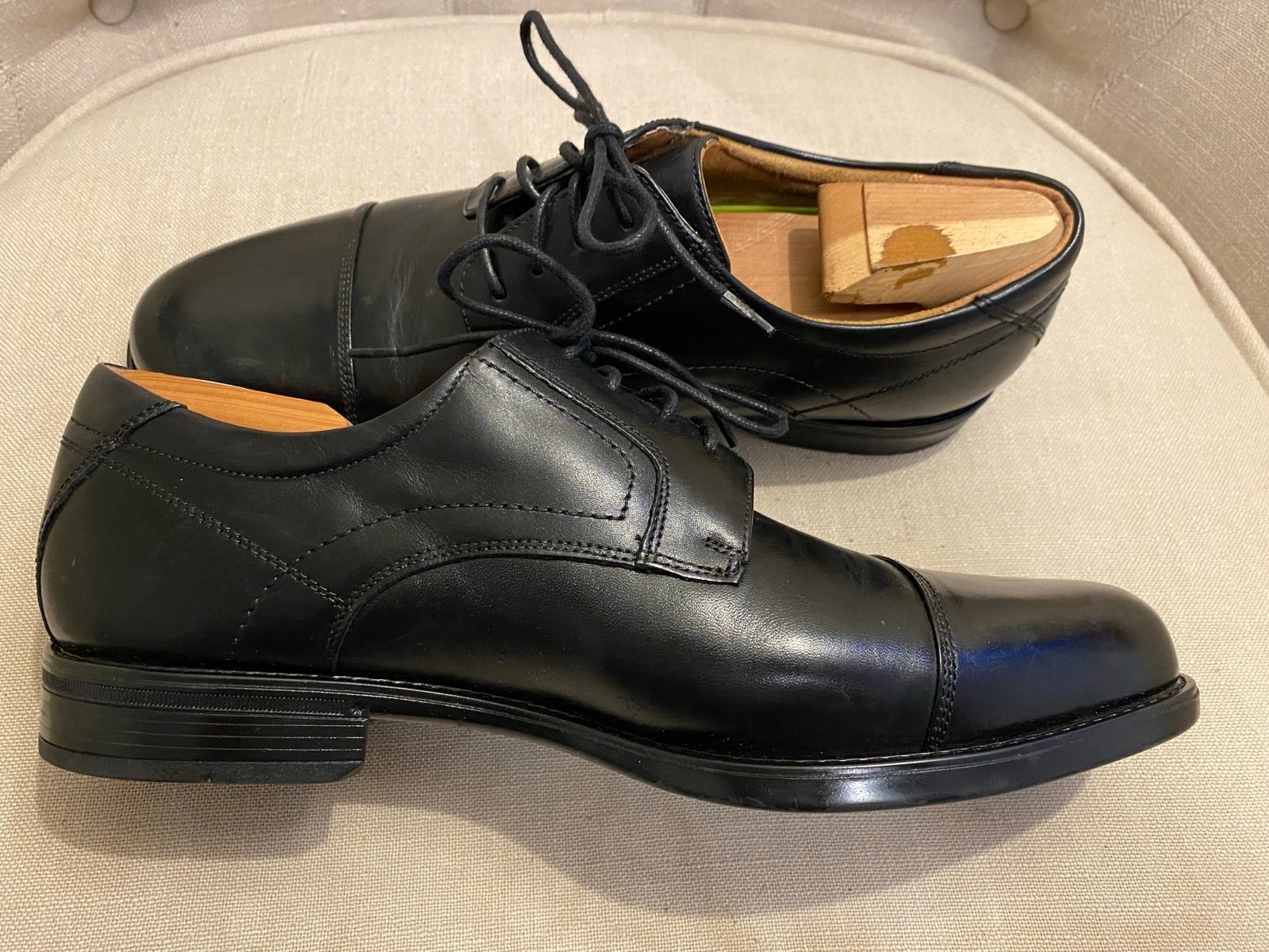 Florsheim Ortholite Comfortech Genuine Leather D Shoes Black Size 10D | Bundle