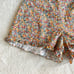 Sezane ruffle sleep shorts in floral cotton