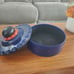 Decorative handmade boho african leather storage box