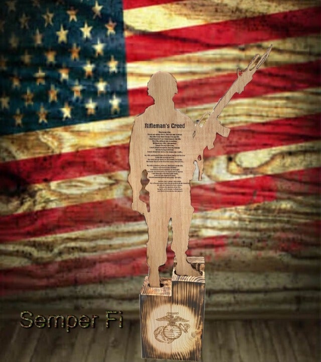 Rifleman's Creed with Marine Emblem