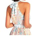 Floral Patchwork Halter Dress with High Neck and Handkerchief Hem UK Size 14