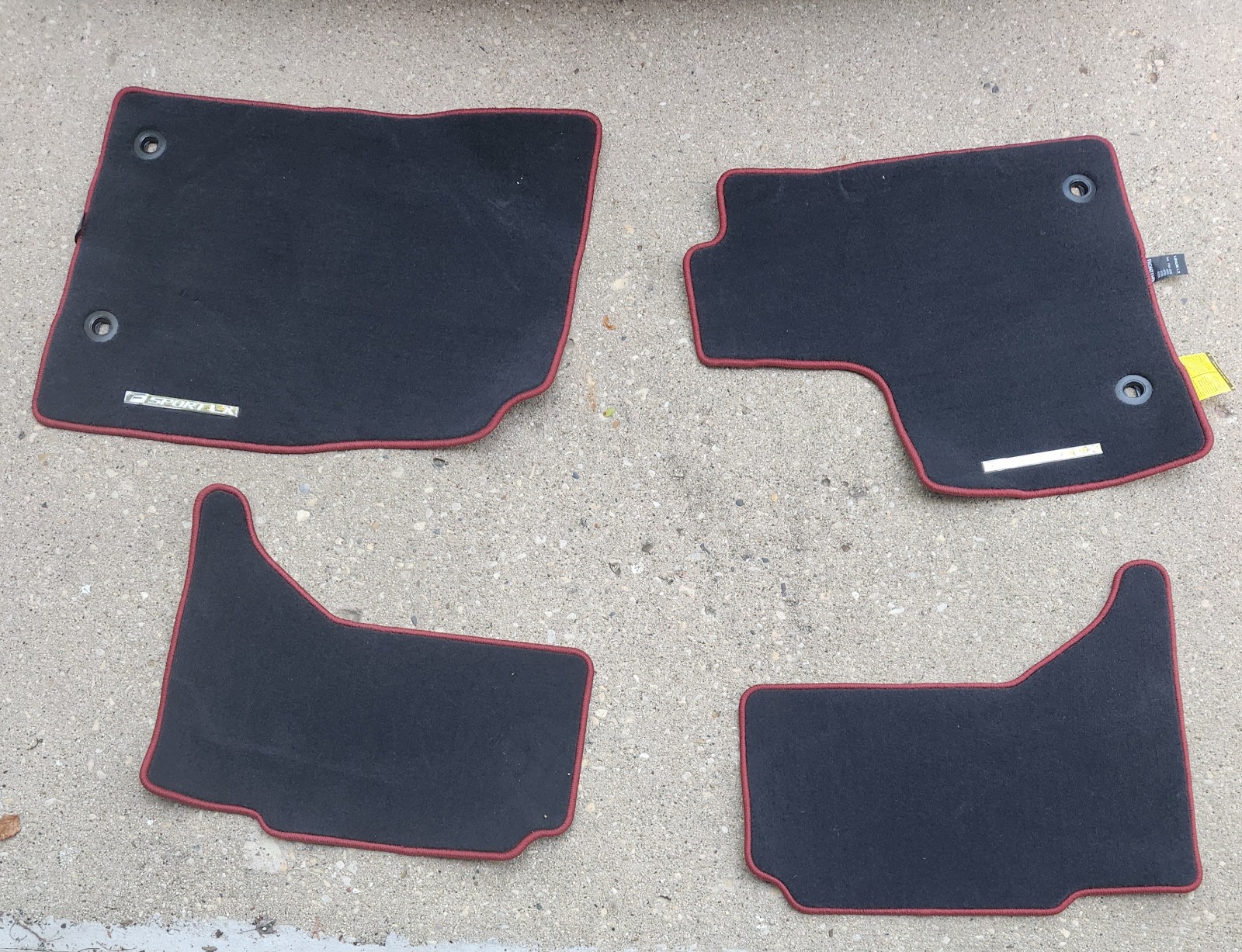 Lexus LX600 Floor Mats (Black and Wine Red)