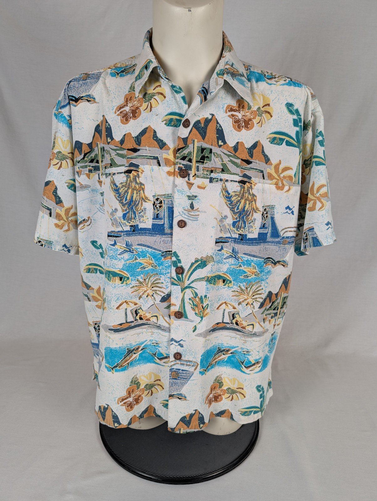 Avi Collection by Kahala Button Up Hawaiian Shirt (XL)