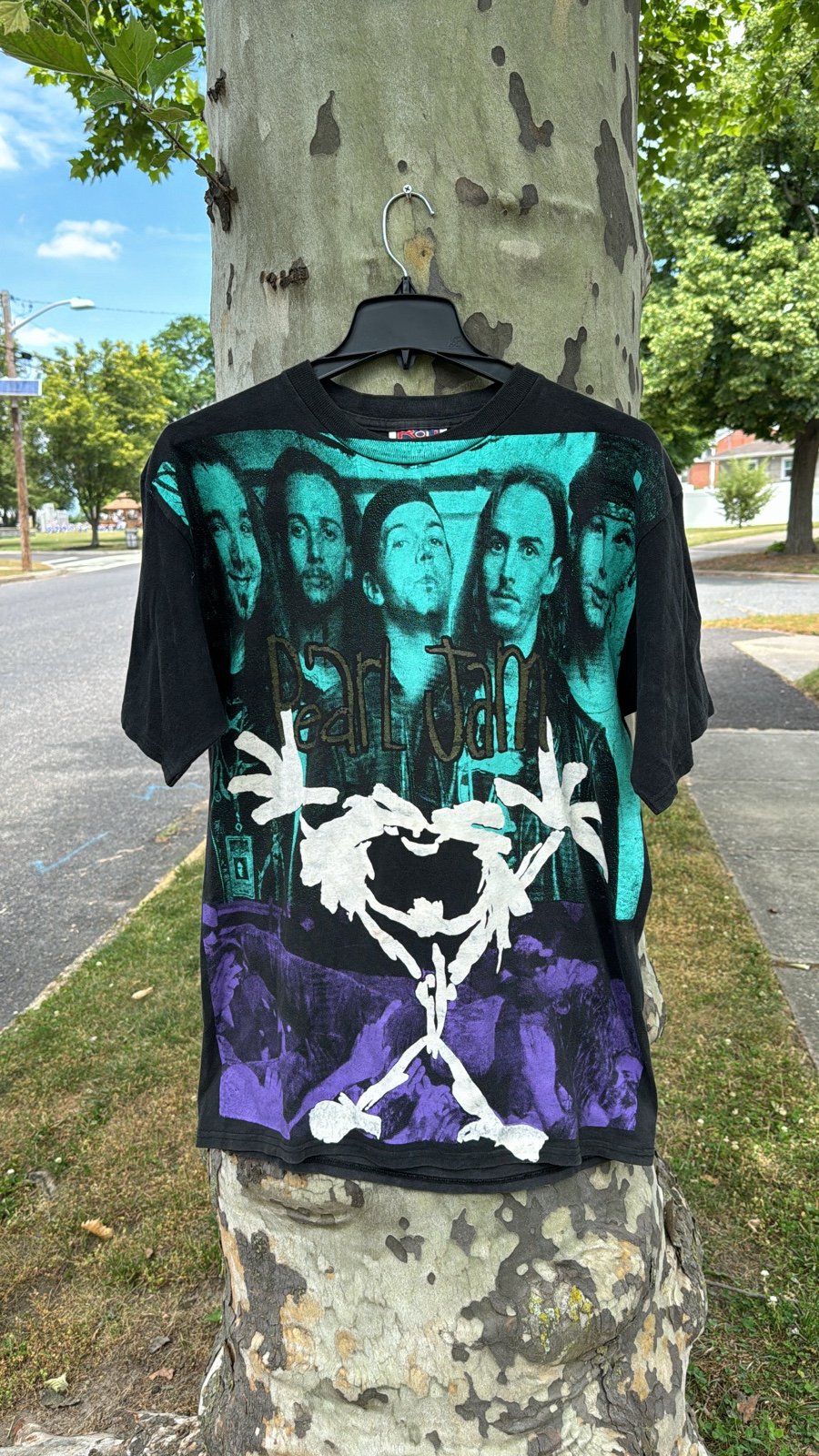 Vintage Pearl Jam grunge style rap tee 1990’s