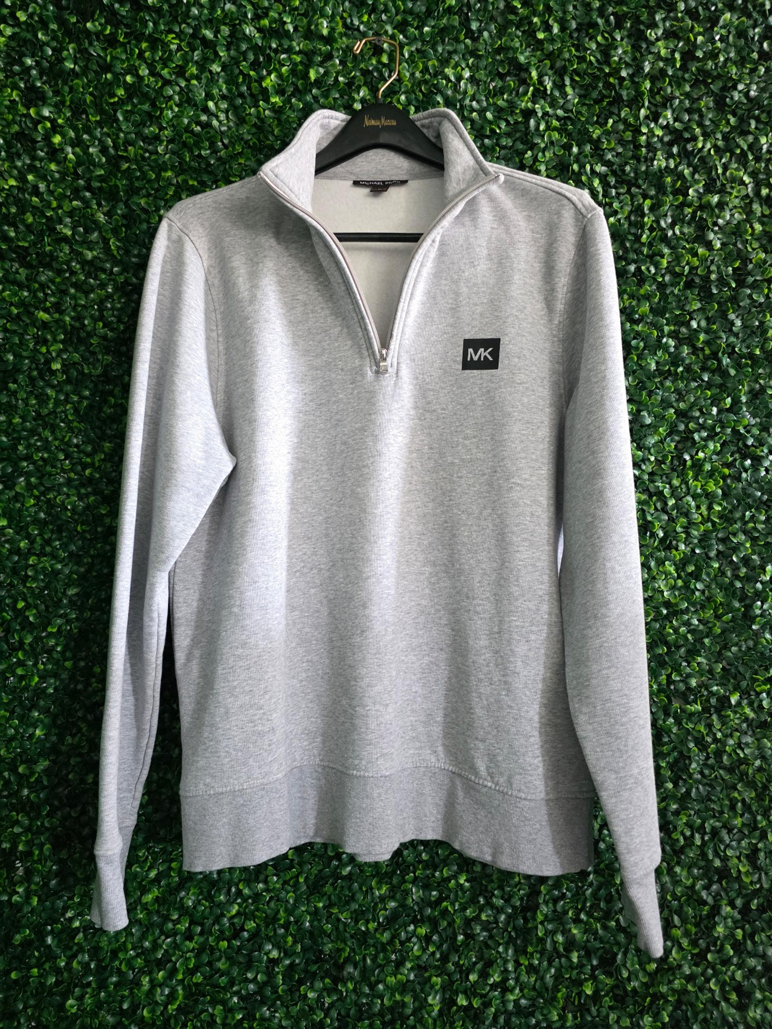 Michael Kors Men's Gray Quarter Zip Pullover Size XL