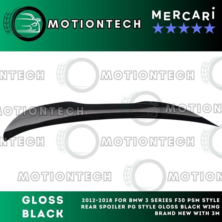 2012-2018 For BMW 3 Series F30 PSM Style Rear Spoiler PG Style Gloss Black