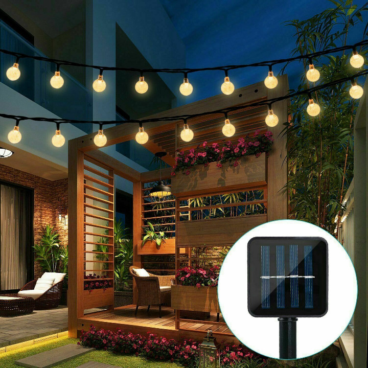 Solar Powered 30 LED String Light Garden Path Yard Decor Lamp Outdoor Waterproo
