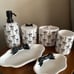 Beautiful black bows bathroom set