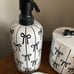 Beautiful black bows bathroom set