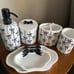 Beautiful black bows bathroom set