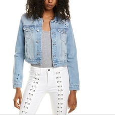 NEON BLONDE Rebel Starstruck Denim Trucker Jacket NWT Size Small